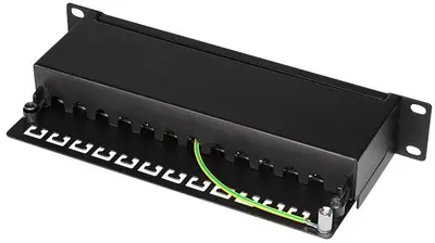 LogiLink panneau de brassage 10" Cat.6A, 12 ports, noir,