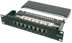 DIGITUS Panneau de brassage 10" cat.6, classe E, 8 x RJ45,