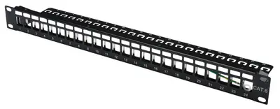 DIGITUS panneau de brassage modulaire 19", cat 6, 24 ports
