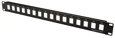 DIGITUS Boîtier vide pour panneaux de brassage 19",16 ports