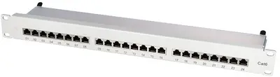 LogiLink Panneau de brassage 19" Cat. 6, blindé, 1 U,