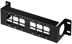 LogiLink Panneau de brassage Keystone 10", 12 ports, noir