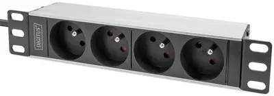DIGITUS Multiprise 10" avec profilé aluminium, 4 prises