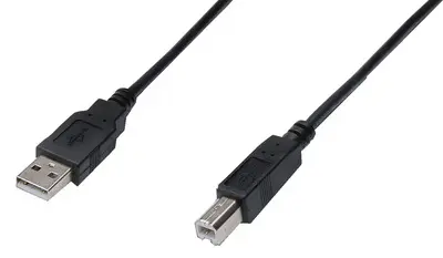 DIGITUS USB 2.0 Kabel, USB-A - USB-B Stecker, 3,0 m, schwarz