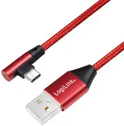 LogiLink Câble USB 2.0, USB-A - USB-C mâle, 1,0 m, rouge