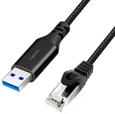 LogiLink Câble Ethernet USB 3.0, USB-A - RJ45, 10 m