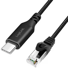 LogiLink Câble Ethernet USB 3.2, USB-C - RJ45, 10 m