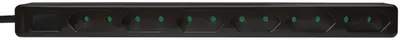 LogiLink Multiprise Euro, 6 prises, sans interrupteur, noir