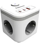 Fellowes Steckdosenwürfel Power Cube, Typ F, weiß