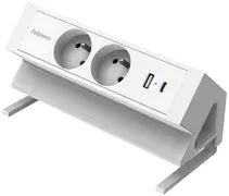 Fellowes Multiprise de table Power Desk 2, type E, blanc