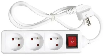Wonday Prolongateur multiprise, 3 prises, blanc
