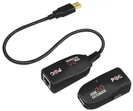 LogiLink Kit extenseur USB 2.0, adapté pour PoE, noir