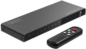 DIGITUS Commutateur HDMI 4K, 5x1, noir