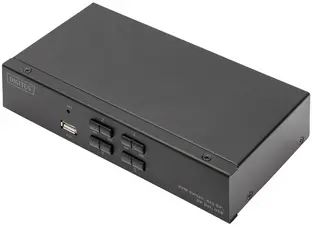 DIGITUS Switch KVM, 4x1, noir