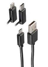 shiverpeaks Câble de données & de charge BASIC-S 3en1, 2,0 m
