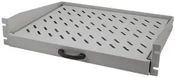 LogiLink Étagère 19" avec poignée, 2 U, coulissant, gris