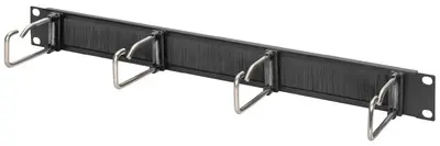 DIGITUS Panneau de rangement 19", 1U, 5 guide-cables, noir