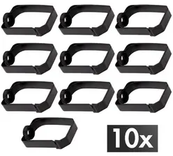 LogiLink Jeu d'étriers guide-câbles 19", plastique, 44x70mm