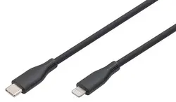 DIGITUS Câble silicone, USB-C - Lightning, 0,5 m
