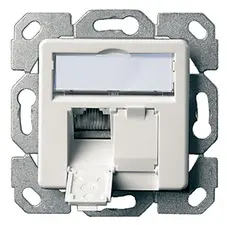 Telegärtner boîtier canal d'allège AMJ45,cat.6A,2 ports RJ45