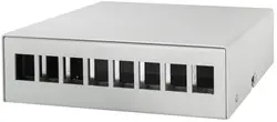 LogiLink Boîtier point de consolidation, 8 ports, gris clair