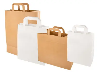 PAPSTAR Sac en papier, 320 x 170 x 440 mm, blanc