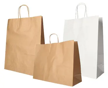 PAPSTAR Sac en papier, 350 x 350 x 140 mm, blanc