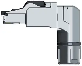Telegärtner Fiche RJ45 MFP8 cat.6A(profond), replié, T568A,
