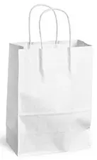 MAILmedia Sac en papier avec cordelette, 15,7 litres, blanc