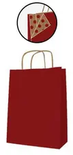 APLI Sac en papier, kraft, moyen, rouge