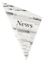PAPSTAR Cornet "Newsprint", 325 x 230 x 230 mm