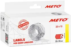 METO Étiquette pour étiqueteuse, 22 x 12 mm, rouge
