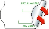 METO Étiquette pré-imprimée pour étiqueteuse, 26 x 16 mm