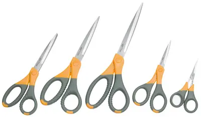WEDO Ciseaux TITANE plus, pointu, longueur: 250mm,gris/jaune