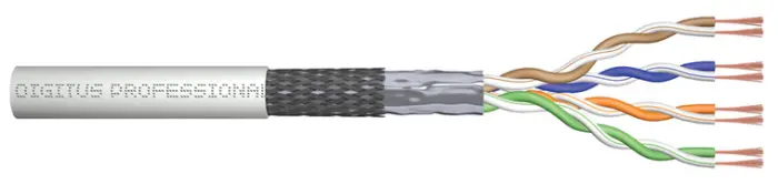 DIGITUS Câble patch cat.5e, SF/UTP, anneau de 305 m, gris