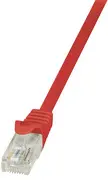 LogiLink Câble patch, Cat.5e, U/UTP, 0,25 m, rouge, gaine en