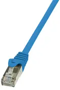 LogiLink Câble Patch, Cat. 5e, F/UTP, 10,0 m, bleu, gaine en