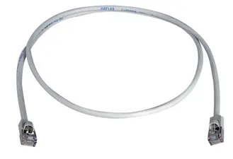 Telegärtner Câble patch, Cat.5e, petit manchon, gris, 10.0 m