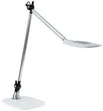 PAPERFLOW Lampe de table à LED JIM, socle, argent/blanc