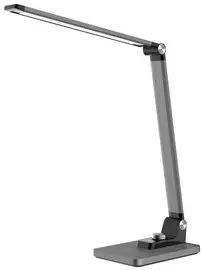 Hansa Lampe de bureau à LED "Breeze", socle, gris métallique
