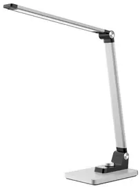 Hansa Lampe de bureau à LED "Breeze", socle, argent brossé