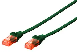 DIGITUS Câble de brassage, Cat. 6, U/UTP, 1,0 m, vert