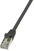 LogiLink Câble patch, Cat. 6, F/UTP, 10,0 m, noir, gaine en