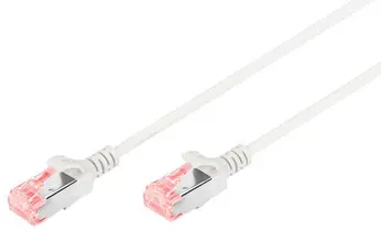 DIGITUS Câble de brassage Slim, Cat.6, U/UTP, 1,0 m, gris