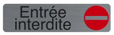 EXACOMPTA Plaque de signalisation "Entrée interdite