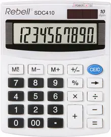 Rebell Calculatrice de bureau SDC 410, blanc