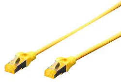DIGITUS Câble de brassage Cat.6A, S/FTP, 10,0 m, jaune
