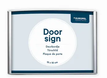 EUROPEL Plaque de porte, 150 x 200 mm, argent