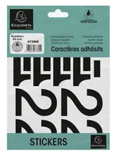 EXACOMPTA Chiffres auto-ashésifs 0-9, 60 mm, noir