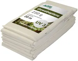 AGRIplus Bâche toile avec oeillets, 4 x 6 m, 250 g/m2, blanc